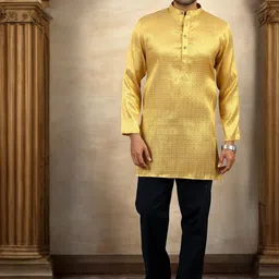 TATTVA Men Thread Work Kurta-image-80