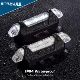 strauss Usb Rechargeable 5 Led Cycle Head Light | Cycle Light | Bicycle Headlight LED Rear Break Light image 2
