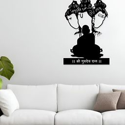ARTROOMS Black Shree Swami Samarth Metal Wall Art-picture-38
