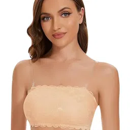 ComfyStyle Floral Bandeau Bra Full Coverage Lightly Padded-17