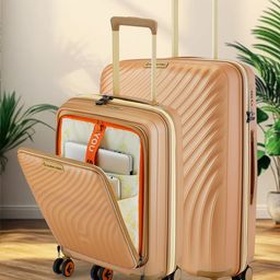 Nasher Miles Set Of 2 Capri Textured Hard-Sided Medium & Cabin Trolley Bags-picture-43