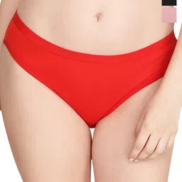 Liigne Pack Of 3 Mid-Rise Basic Briefs VCPC1794-XS-image-76