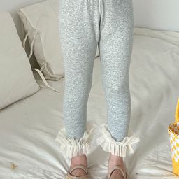 LULU & SKY Girls Heathered Ankle-Length Leggings-image-32