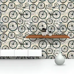 ArtzFolio Printed UV-Resistant Anti-Bacterial BicyclesPeel & Stick Wallpaper-image-70