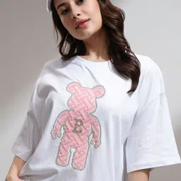 CHIC BY TOKYO TALKIES Women Drop-Shoulder Sleeves T-shirt-picture-39