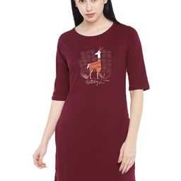 Moda Rapido Print T-shirt Dress-image-52