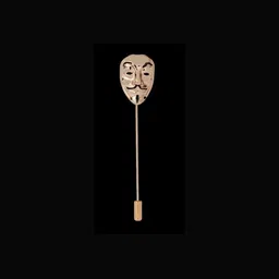 Curren Statement Mask Shape Lapel PIn Lapel Pin-picture-2
