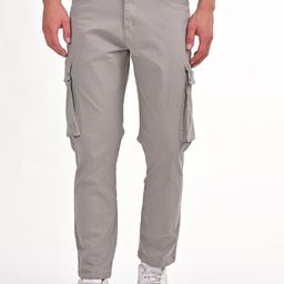 POE Men Smart Slim Fit Cargos Trousers-image-83