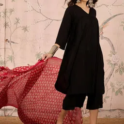 InWeave Women Regular Kurta with Palazzos & With Dupatta-0