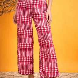 The Kaftan Women Company Checked Lounge Pants-image-28