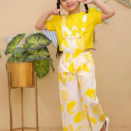 Aj DEZInES Printed Cotton Dungarees With T-Shirt-image-75