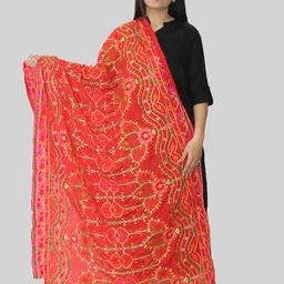 HAUTEMODA Embroidered Dupatta-28