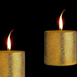 atorakushon Gold-Toned 2 pieces Pillar Candle-image-46
