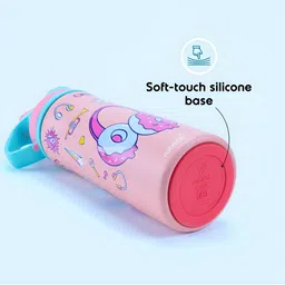 Rabitat Kids Pink Stainless Steel Printed Double Wall Vacuum Water Bottle 550 ml image 2