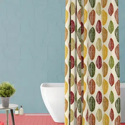 ArtzFolio Cream Colored & Red Fruits Printed Waterproof Shower Curtain-11