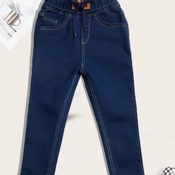 YK Girls Jogger High-Rise Light Fade Embroidered Jeans-picture-0