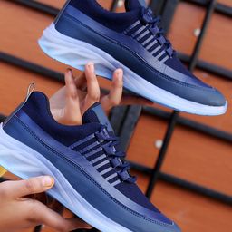 riffway Men Woven Design Lace-Ups Round Toe Sneakers-image-84