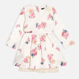 Allen Solly Junior Girls Floral Printed Cotton Fit & Flare Dress-image-64