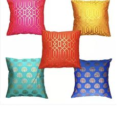 Artsilk Set of 5 Printed Cushion Cover-image-106