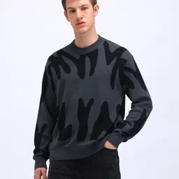 Flying Machine Men Typography Printed Cotton Winter Pullover-picture-17
