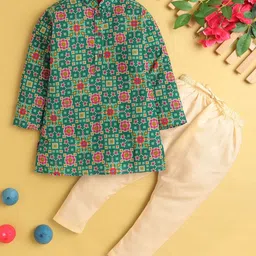 BAESD Boys Ethnic Motifs Printed Regular Kurta with Pyjamas-9