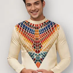 PulseIQ Men Geometric Printed Kurta with Pyjama image 2
