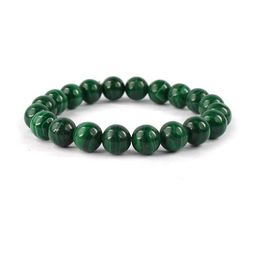 VIBESLE Unisex Malachite Green Beaded Bracelet-image-80