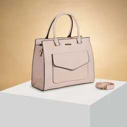 Forever Glam by Pantaloons Colourblocked PU Structured Shoulder Bag with Cut Work-picture-32