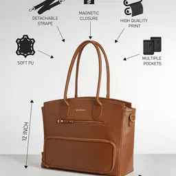 FARGO Oversized Structured Ornate Tote Bag image 4