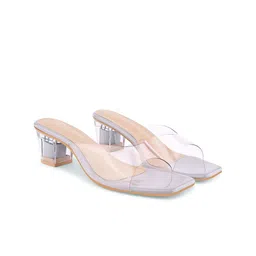 JM Looks Trasparent Block Heel Sandals image 2