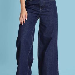Bene Kleed Women Wide Leg Low Distress Jeans-picture-4