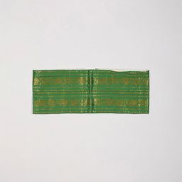 Exotic India Men Zari Woven Paisley Pattern Dhoti Belt with Adjustable Hook And Zip Pouch-10