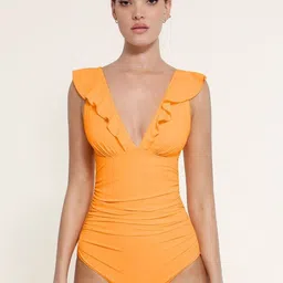 SHOP THE EDIT V-Neck Lace Up Tummy Control Body Suit-image-96