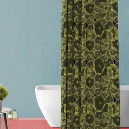 ArtzFolio Black & Yellow Printed Waterproof Shower Curtains-image-90