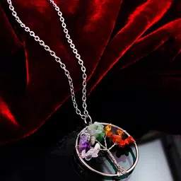 Saizen Silver-Plated Circular Pendants with Chains-picture-8