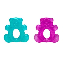 Adore 2-Pcs Green & Pink Bear Shape BabyTeether-18