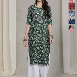 7Threads Women Pack Of 6 Ethnic Motifs Printed Daily Straight Kurtas-image-77