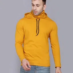 WOOSTRO Men Hooded Slim Fit T-shirt with Mask-image-30