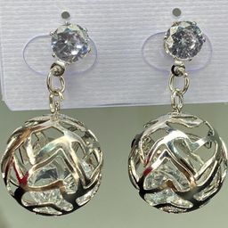 Psight Silver-Plated Artificial Stones Drop Earrings-picture-30