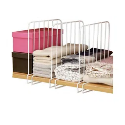 Go Hooked Set of 2 Wardrobe Shelf Divider Partitions/Shelf Separators Cloth Organizer-12