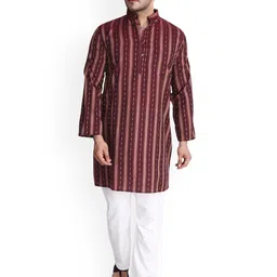 Aaryavar Men Geometric Kurta-picture-27