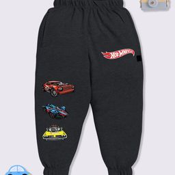 YK X Minute Mirth Boys Pure Cotton Hot Wheels Printed Relaxed Fit Joggers-image-47