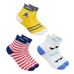 BAESD Infants Pack Of 3 Patterned Ankle-Length Socks-47