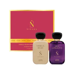 NISARA Women 2Pcs Vanilla Rush & Miss Gorgeous Eau De Parfum Gift Set - 50ml Each-43