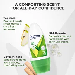 REXONA Pack of 3 Aloe Vera Underarm Roll On Deodorant For Women - 50ml Each image 5