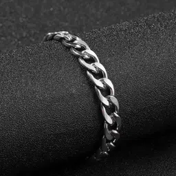 SALTY Pack of 2 Men Classic Cuban Silver Bracelet-picture-24