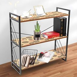 Kuber Industries Beige & Brown 3 Pieces Printed Shelf Liner Organisers-12