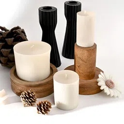ANWYN White 3 pieces Pillar Candle-21