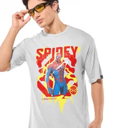 Bewakoof AIR Men Graphic Printed Round Neck Cotton Oversized T-shirt-image-37