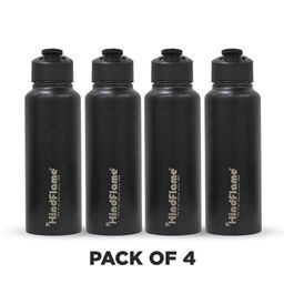 Hindflame Black 4 Pieces Stainless Steel Water Bottle 750 ml Each-image-42